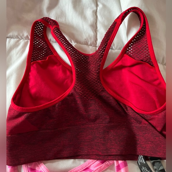 Pink Victoria’s Secret striped tank top and sports bra - Picture 5 of 9